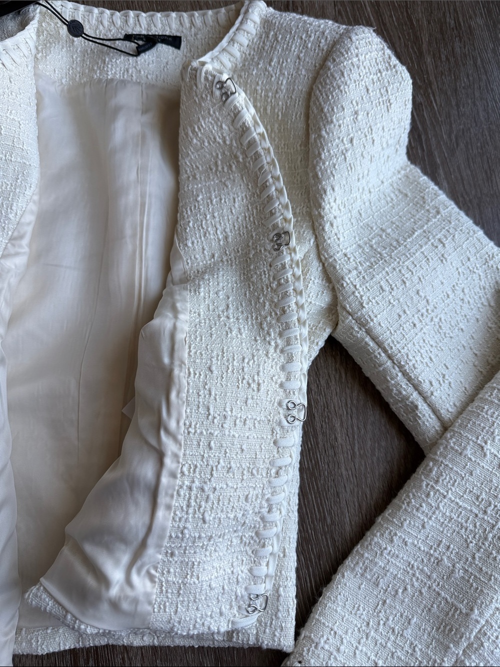 NWT Rag & Bone White Cheyenne Tweed Jacket - Picture 8 of 11